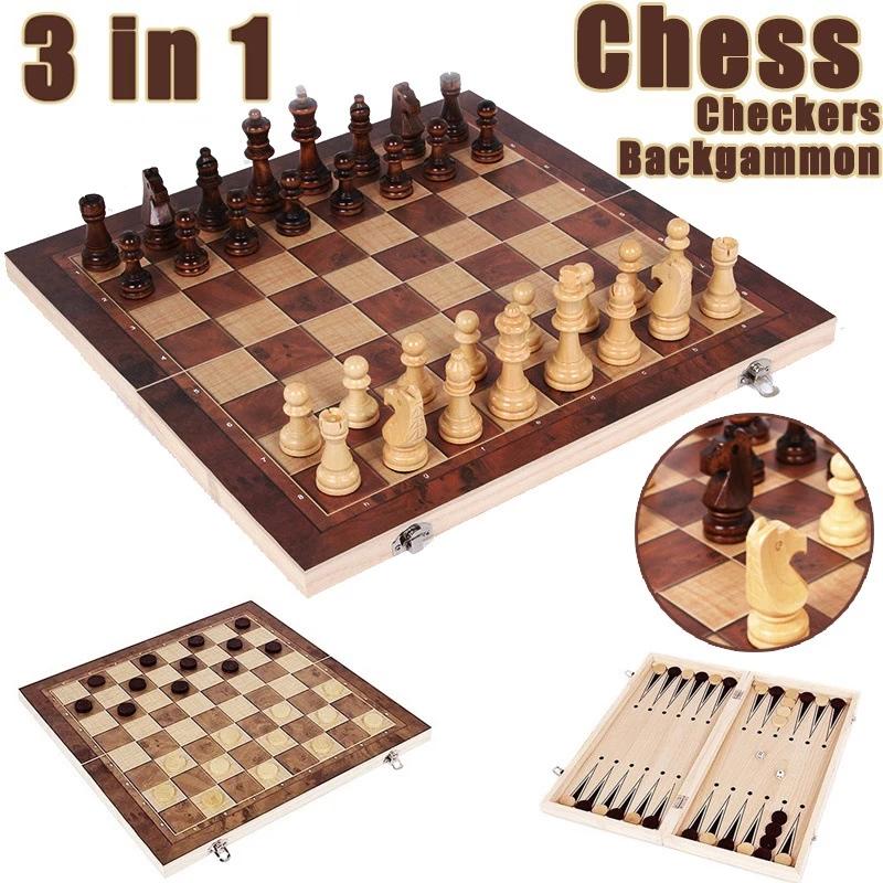 Board Game Quacks - 3 in 1 체스 보드, 접이식