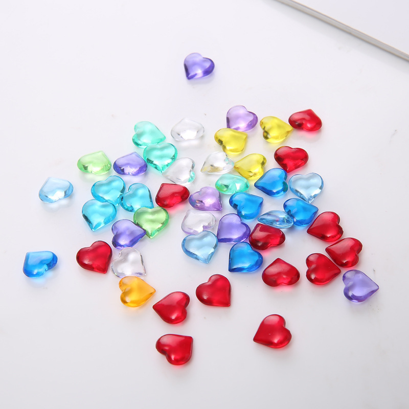 Board Game The Sims - 100PCS 10*4mm 하트 모양 아크릴 투명한