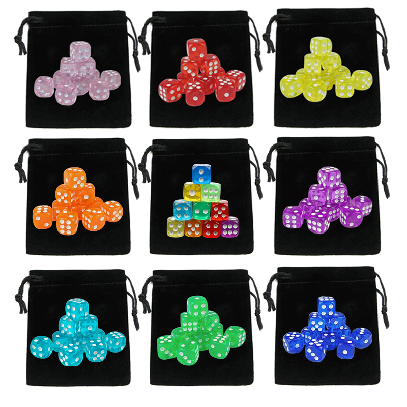 Board Game Loop - Drawstring 주사위 가방과 10Pcs 오지 14MM