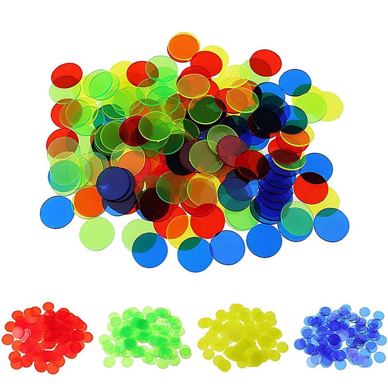 Board Game Loop - 100/200PCS 19mm 라운드 카운트 칩 빙고