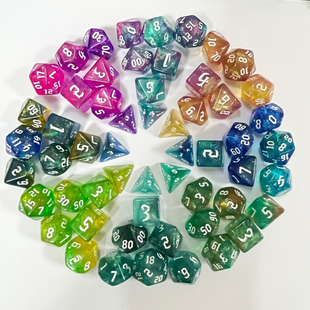 Board Game Font - 7 개/대 어린이 키즈 투톤 다면체
