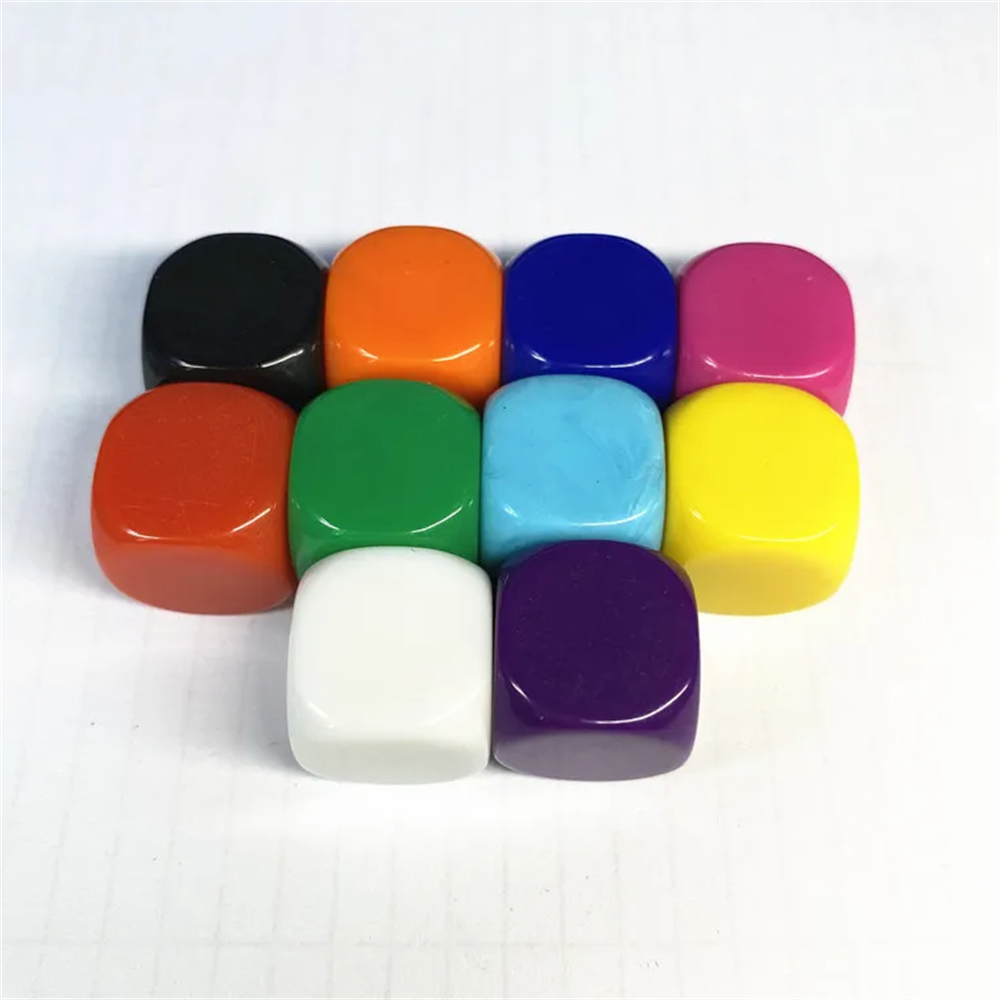 10Pcs 아크릴 16mm 여러 가지 빛깔의 빈 주사위 - Board Game Loop 리뷰 및 가격