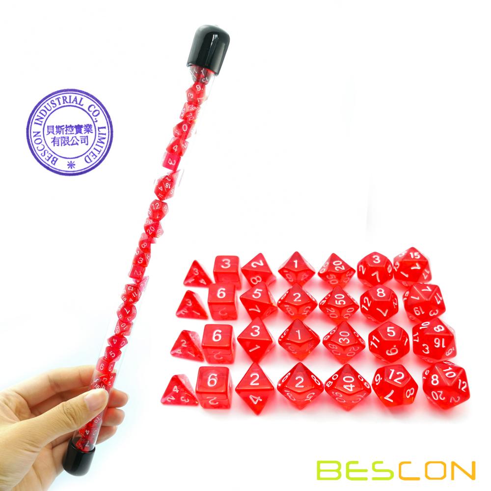 Bescone-반투명 레드 미니 다면체 주사위 튜브,  - Dice Set Polyhedral 리뷰 및 가격