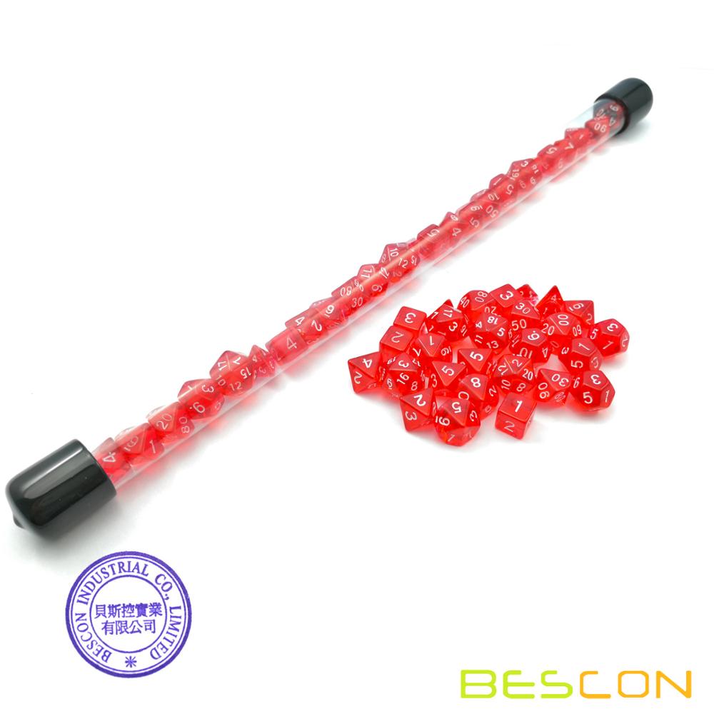 Bescone-반투명 레드 미니 다면체 주사위 튜브,  - Dice Set Polyhedral 리뷰 및 가격