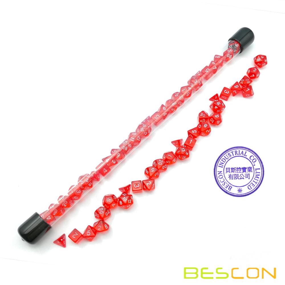 Bescone-반투명 레드 미니 다면체 주사위 튜브,  - Dice Set Polyhedral 리뷰 및 가격