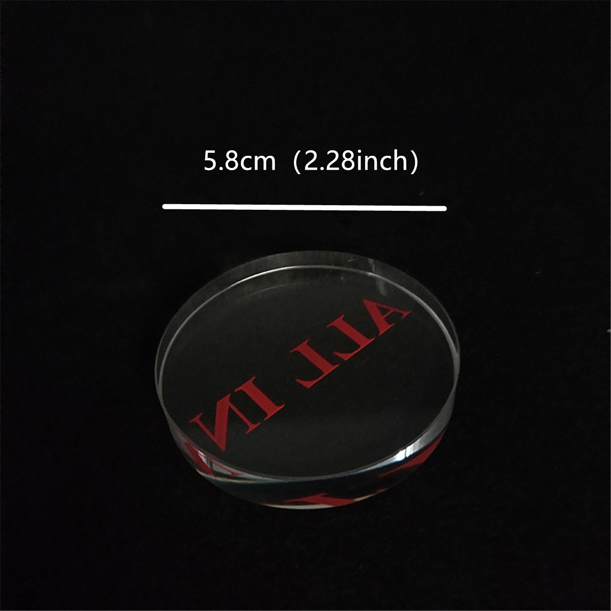 1개 투명 빨간색 글꼴 유리 ALL IN 58*10mm - Board Game Font 리뷰 및 가격