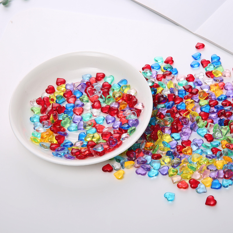 100PCS 10*4mm 하트 모양 아크릴 투명한 전당 - Board Game The Sims 리뷰 및 가격