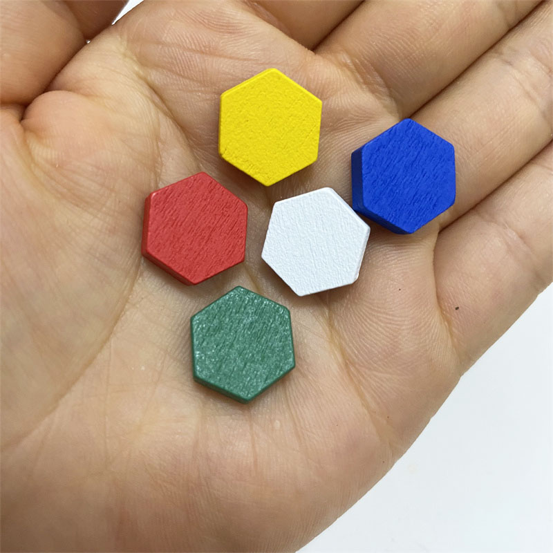 50 조각 나무 육각 프리즘 게임 마커 토큰 보드 게임 - Board Game The Sims 리뷰 및 가격