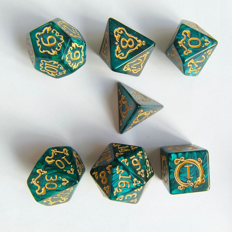 7Pcs 드래곤 패턴 다면체 DND 주사위 세트 D&D - Dice Set Polyhedral 리뷰 및 가격