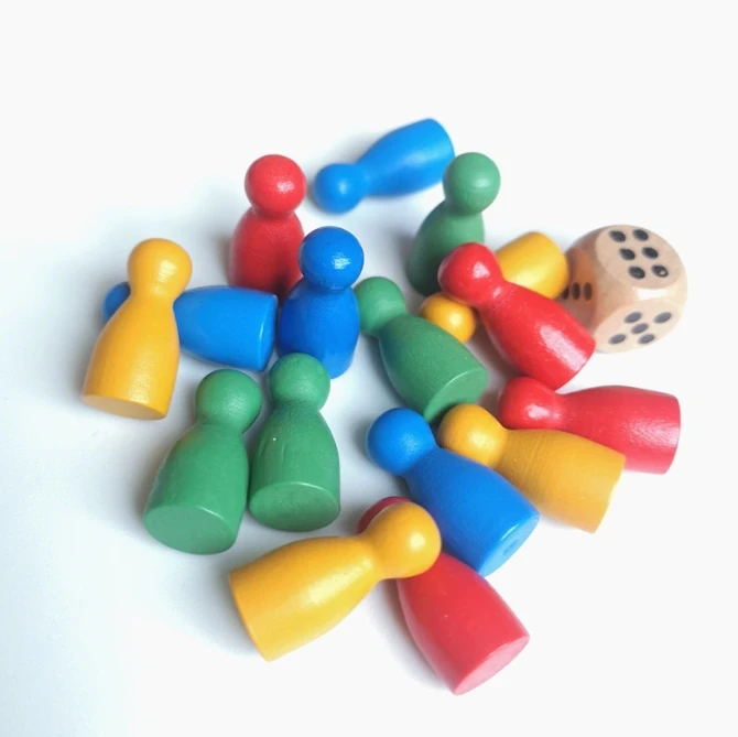 100 Pcs 다채로운 나무 체스 마커 24x12mm  - Board Game The Sims 리뷰 및 가격