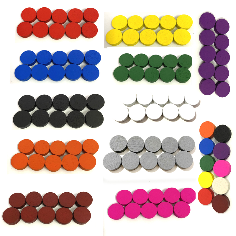 50 조각 15*5MM 11 색 나무 디스크 디스크 전 - Board Game The Sims 리뷰 및 가격