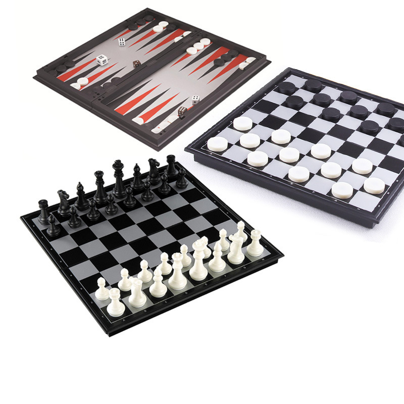 접이식 자석 체스 25CM 체커 백개먼 게임 보드 3- - Board Game Quacks 리뷰 및 가격