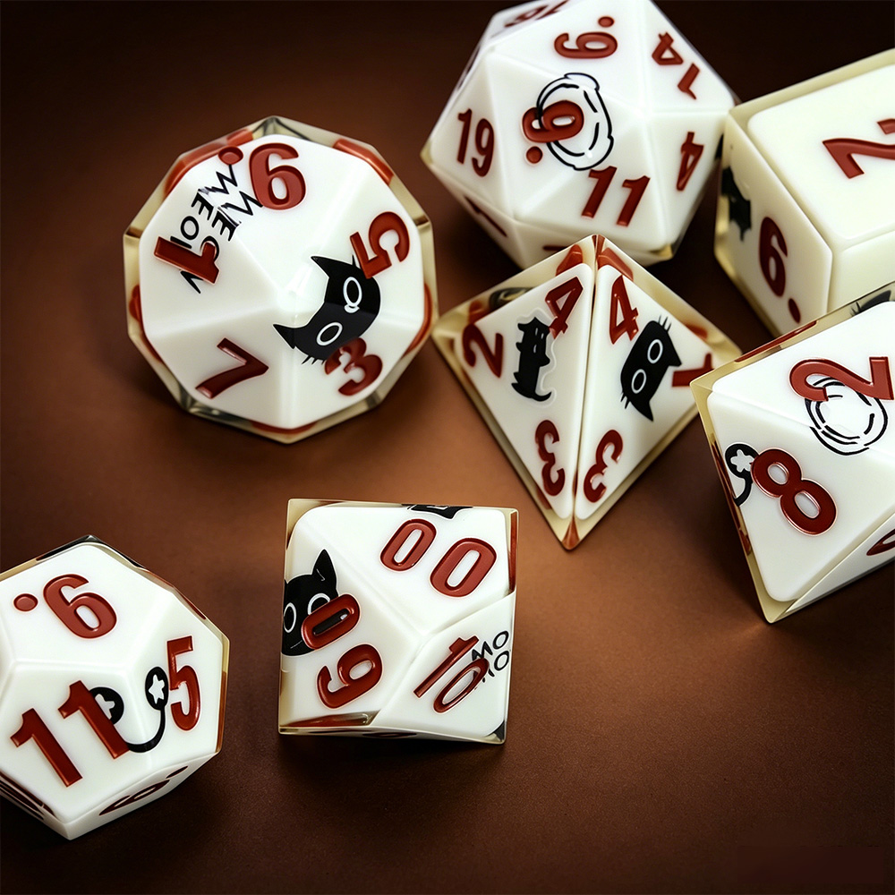 7개의 마법 아카데미 고양이 다면체 주사위 세트, 롤플 - Dice Set Polyhedral 리뷰 및 가격