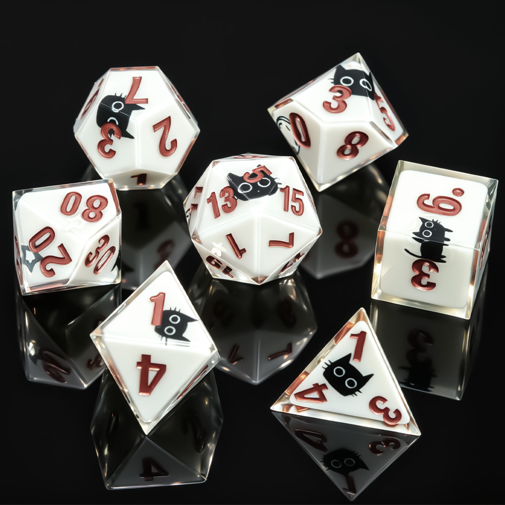 7개의 마법 아카데미 고양이 다면체 주사위 세트, 롤플 - Dice Set Polyhedral 리뷰 및 가격