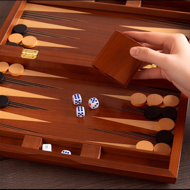 단단한 나무로 만든 백개먼 11-19인치 고급 전문가용 - Board Game Quacks 리뷰 및 가격