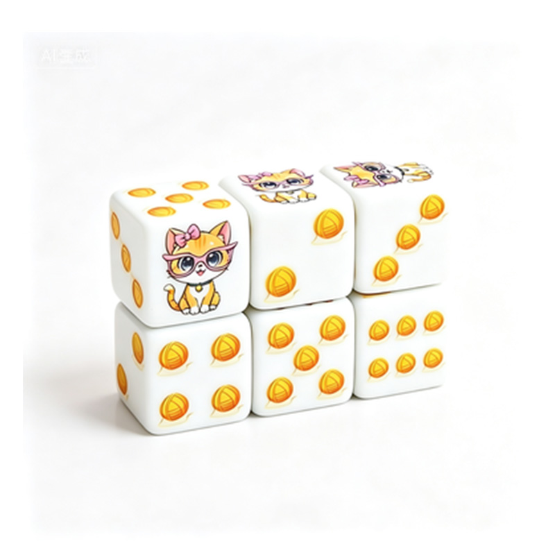 6Pcs 고양이 발 인쇄 다면체 주사위 세트 탁상용 R - Dice Set Polyhedral 리뷰 및 가격
