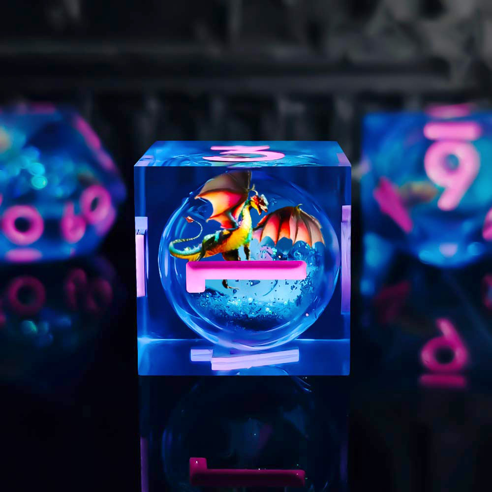 드래곤 리퀴드 코어 다이스 세트 - 7개 블루 레진 다 - Dice Set Polyhedral 리뷰 및 가격
