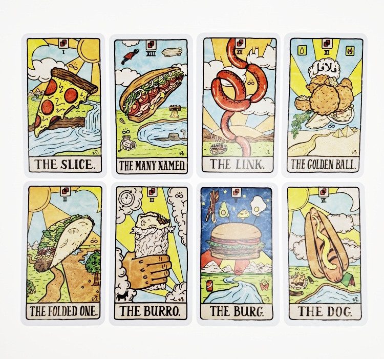 새로운 78개의 일러스트 음식 및 음료 카드 타로 컬렉 - Board Game Illustrator 리뷰 및 가격