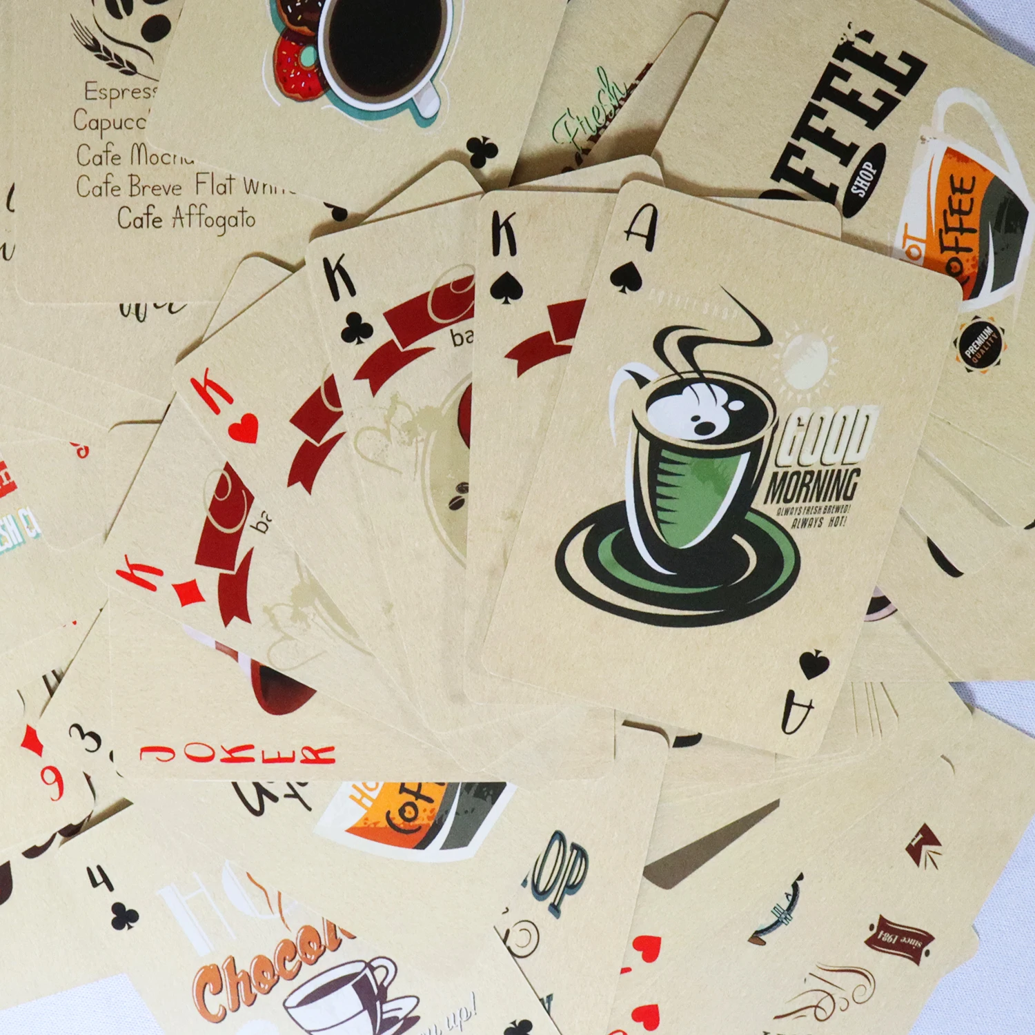 커피 페이퍼 플레잉 카드, 빈티지 스타일, 54 카드, - Board Game Vantage 리뷰 및 가격