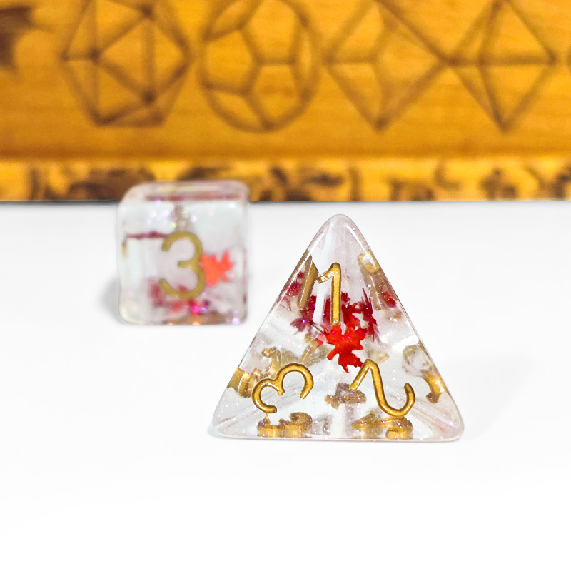 7PCS DND 주사위 투명 레진 가을 단풍잎 다면체  - Dice Set Polyhedral 리뷰 및 가격