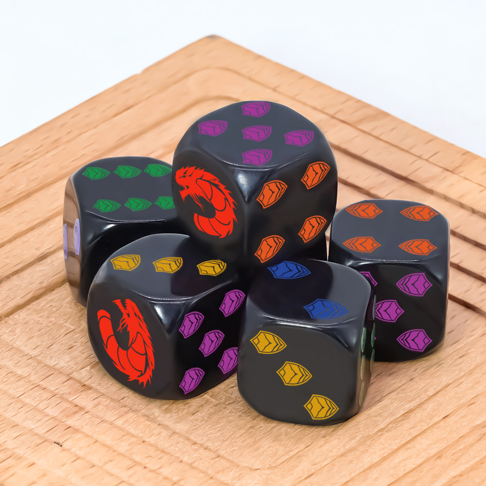 6개 드래곤 쉴드 크레스트 다면체 D6 주사위 세트 수 - Dice Set Polyhedral 리뷰 및 가격
