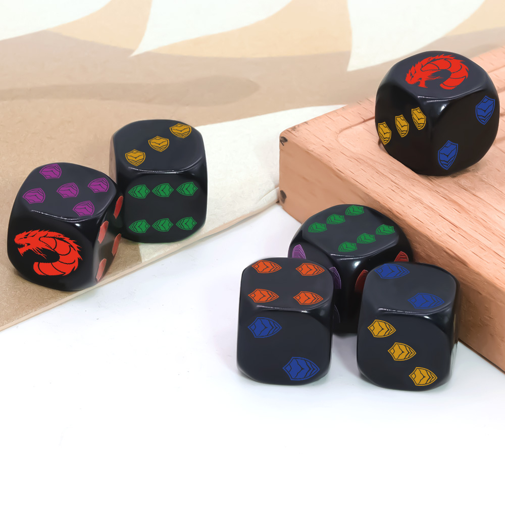 6개 드래곤 쉴드 크레스트 다면체 D6 주사위 세트 수 - Dice Set Polyhedral 리뷰 및 가격