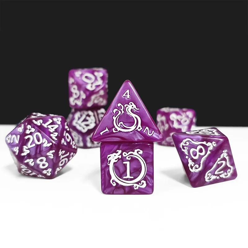 7pcs DND 주사위 7 개/대 드래곤 패턴 다면체  - Dice Set Polyhedral 리뷰 및 가격