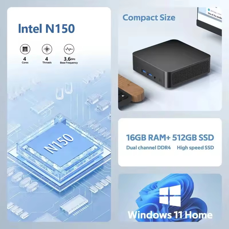 2026 인텔 N150 미니 PC 휴대용 컴퓨터 16G - Board Game Pc 리뷰 및 가격